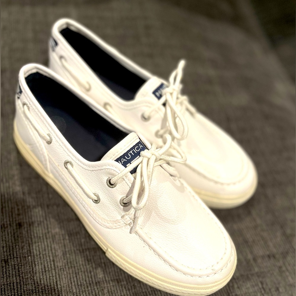 Nautica Spinnaker White boat shoes